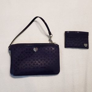 Coach Wristlet & Coin Purse Purple